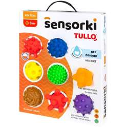 Sensorki Tullo. Piłki sensoryczne 8szt bez dziurki