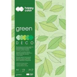 Blok A4/20K Deco Green 170g HAPPY COLOR