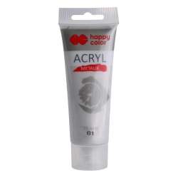 Farba akrylowa 75ml srebrna HAPPY COLOR - 1