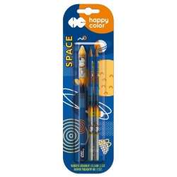 Długopis usuwalny + 2 ołówki Space bls HAPPY COLOR - 1