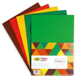 Tektura falista A4/5K mix Forest HAPPY COLOR