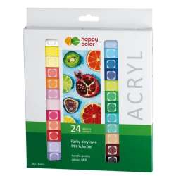 Farby akrylowe 12ml 24 kolory HAPPY COLOR