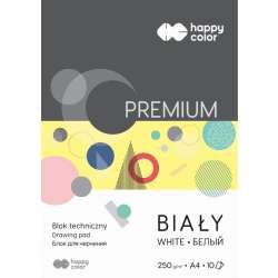 Blok techniczny biały A4/10K Premium HAPPY COLOR