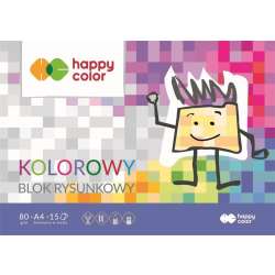 Blok rysunkowy kolor A4/15K HAPPY COLOR