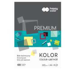 Blok techniczny kolor A4/10K Premium HAPPY COLOR