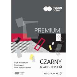 Blok techniczny czarny A4/10K Premium HAPPY COLOR - 1