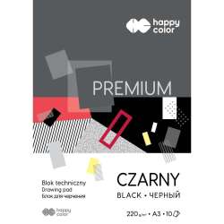 Blok techniczny czarny A3/10K Premium HAPPY COLOR - 1