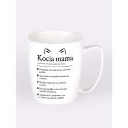 Kubek ceramiczny biały Kocia mama