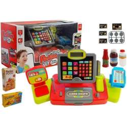 Kasa sklepowa czarno-czerwona z akcesoriami 6736 Lean Toys (6736 LEAN) - 1