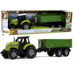Traktor z przyczepką zielony Lean Toys (11111)