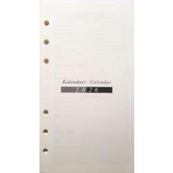 Wkład do organizera terminarz 2026 9,5x17,2cm