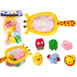 Zestaw do Kąpieli Zwierzątka Gumowe Siatka Żyrafa (13266) - 1
