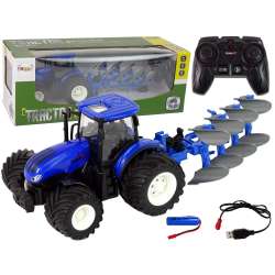 Traktor zdalnie sterowany w skali 1:24 z pługiem (13349) - 1