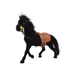 Figurka Aksamitny Koń Czarny Farma Lean Toys (13376) - 1