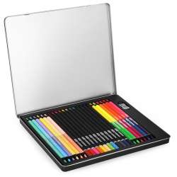 Kredki 24 kolory mix w metalowym pudełku EASY - 1