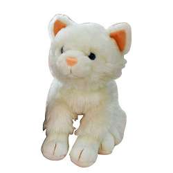 Pluszowy kot siedzący biały - 1