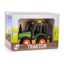Drewniane auto z oponami - traktor (D-133) - 1