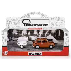 Fiat 126p + przyczepa Niewiadów Krótka brązowy