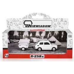 Fiat 126p + przyczepa Niewiadów Krótka biały