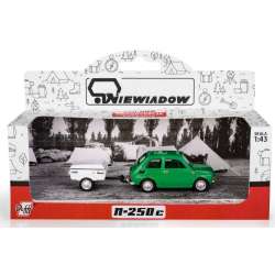 Fiat 126p + przyczepa Niewiadów Krótka zielony