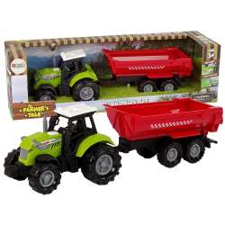 Traktor z czerwoną przyczepą Lean Toys (11109) - 1