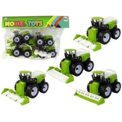 Zestaw pojazdów farmerskich zielone traktory 4szt - 1