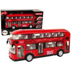 Autobus szkolny dwupiętrowy czerwony Lean Toys (15479) - 1