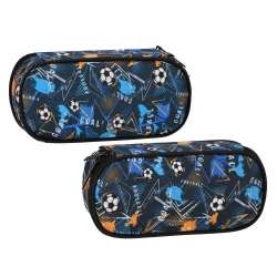 Piórnik saszetka 1zamek Football blue - 1