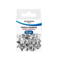 Pinezki metalowe srebrne 50szt