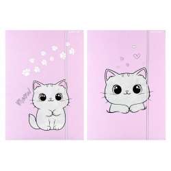 Teczka z gumką A4 Kotek pluszowy mix - 1