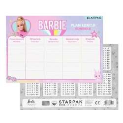 Plan lekcji z tabliczką mnożenia Barbie (25szt)