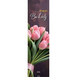Kalendarz 2026 ścienny paskowy 13x46cm Bukiety - 1