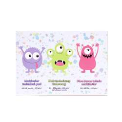 Blok techniczny barwiony A4/10K 160g Monsterki - 1