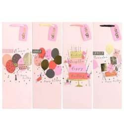 Torba prezentowa Party 12x36x9cm mix STRIGO - 1