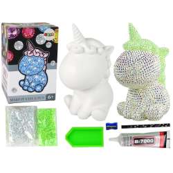 Jednorożec DIY diamenty kryształki zielone