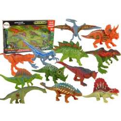 Zestaw figurki dinozaury kolorowe 12 szt - 1