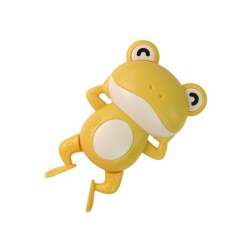 Nakręcana pływająca żabka 12cm żółta - 1