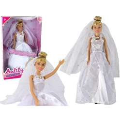 Lalka Anlily panna młoda biała suknia ślub - 1