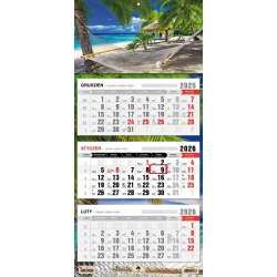 Kalendarz 2026 trójdzielny płaska główka tropik - 1