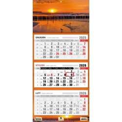 Kalendarz 2026 trójdzielny płaska główka Ustka - 1