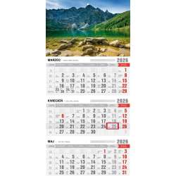 Kalendarz 2026 trójdzielny z magnesem tatry