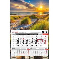 Kalendarz 2026 jednodzielny plaża