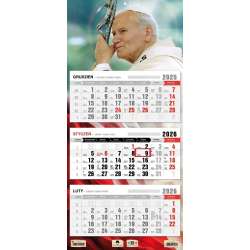 Kalendarz 2026 trójdzielny płaska główka JP II