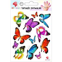 Tatuaże zmywalne dla dzieci Kolorowe motyle - 1