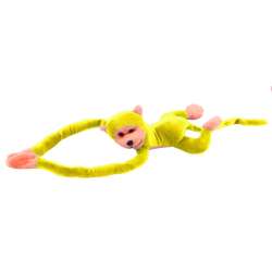 Małpka pluszowa z dźwiękiem żółta 60cm