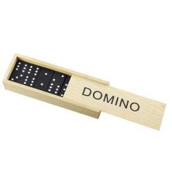 Gra Domino w drewnianym pudełku 28 elementów - 1
