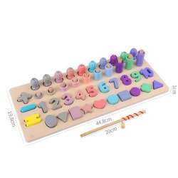 Magnetyczna układanka Montessori pastelowa