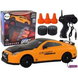 Autko sportowe R/C 1:24 wymienne koła żółte
