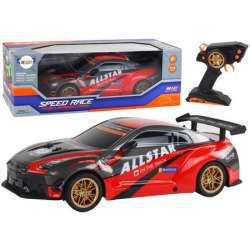 Auto zdalnie sterowane 1:10 Czerwone Lean Toys (17358)