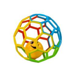 Piłka gumowa z grzechotką kolorowa - 1